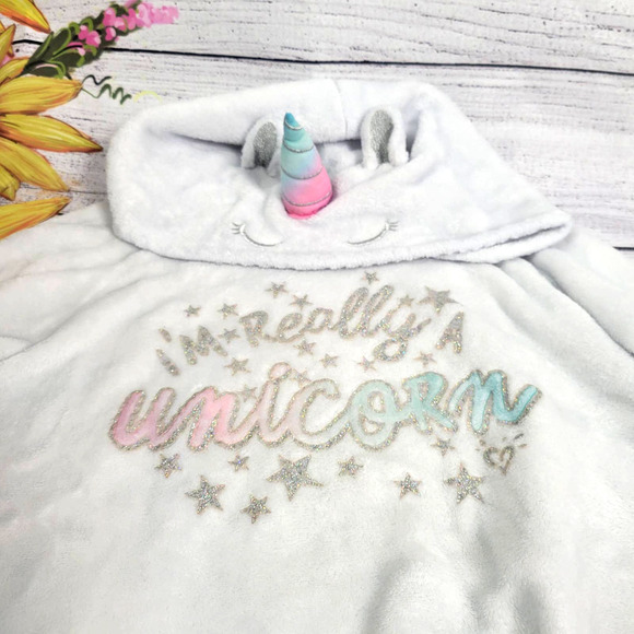 Justice Unicorn Fleece Hooded Pajamas Girls Size‎ 14 - Picture 2 of 9